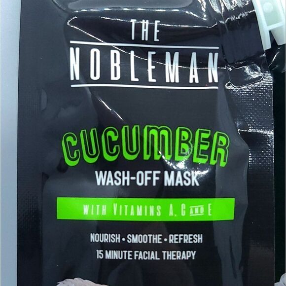 The Nobleman Men's Skin Care Travel Set | Cucumber Wash-Off Face Mask Treatment - Picture 3 of 7
